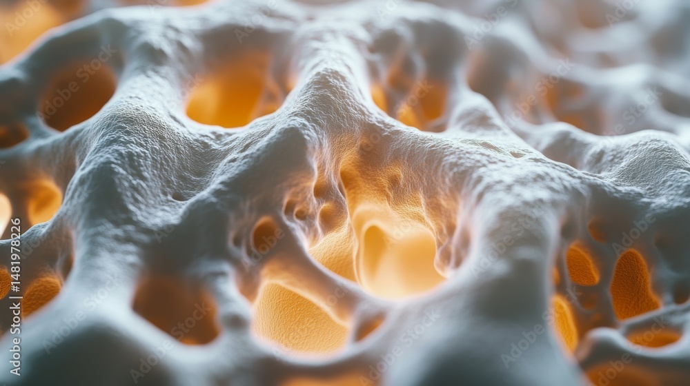 Aufkleber hyper-realistic close-up of chondrocytes in cartilage structure