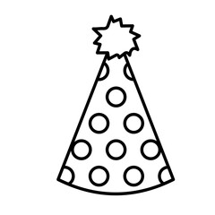 Birthday Hat Element Outline