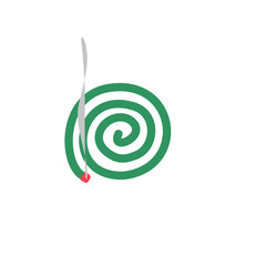 渦巻の蚊取り線香のイラスト