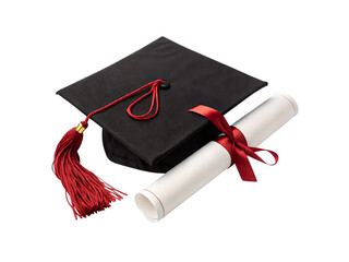 Graduation Cap and Diploma PNG, Transparent Background, graduation, cap, diploma