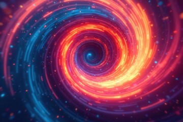 Abstract swirling vortex, blurred motion effect, vibrant colors, dynamic energy , wave, spiral