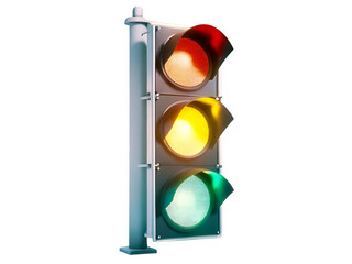 Realistic Traffic Light PNG with All Lights On, traffic, green, red, stop, stoplight, road, traffic light, signal