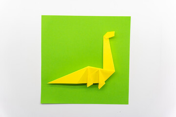 Origami Dinosaur. Paper Craft. Paper dino