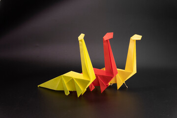 Origami Dinosaur. Paper Craft. Paper dino