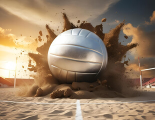 Epic volleyball sports backdrop