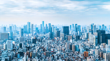 High Angle View Of Tokyo Cityscape