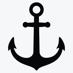 Classic Anchor Icon – Nautical Maritime Symbol PNG Vector