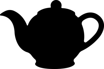 Obraz premium Tea pot icon in flat style. isolated on transparent background Tea kettle or teapot sign and symbol.