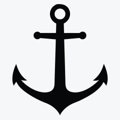 Classic Anchor Icon – Nautical Maritime Symbol PNG Vector