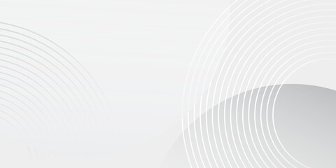 Fototapeta premium White geometric abstract background overlap layer on bright space with lines effect decoration. Modern graphic design element abstract modern nice