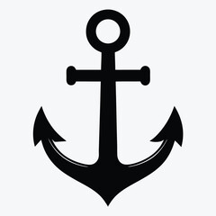 Classic Anchor Icon – Nautical Maritime Symbol PNG Vector