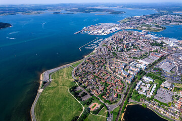 Aerial View of Poole and Poole Park
