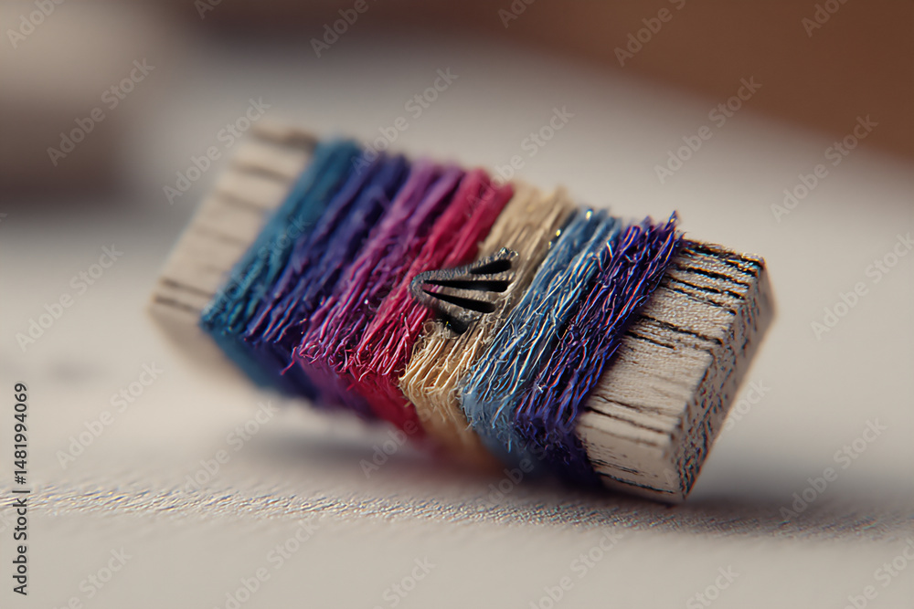 Poster paper collage art creating a subtle gradient effect using layered paper strips in pastel colors with