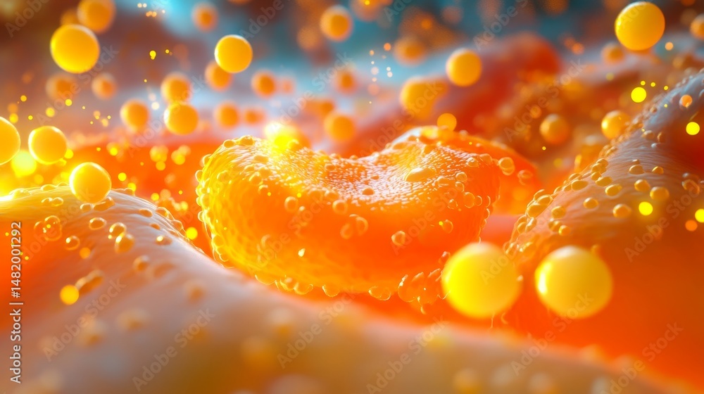 Poster artistic rendering of expanding and contracting fat cells
