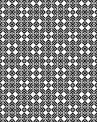 Ornate design featuring a series of interconnected star shapes in black against a white backdrop, creating a striking visual effect