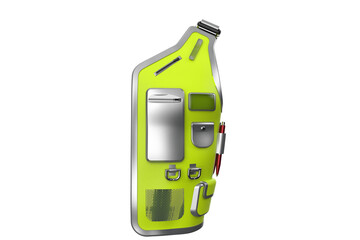 High-Visibility GREEN Multipurpose Vest with Gray Accents and Multiple Pockets