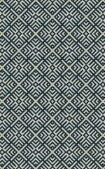 A detailed geometric pattern with alternating shapes and colors creates a visually striking design on a textile surface, showcasing elegance