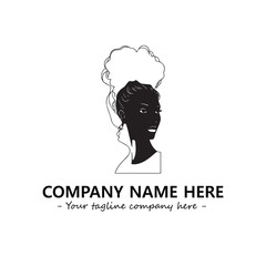 Head of queen logo company design vector illustration