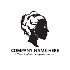 Head of queen logo company design vector illustration