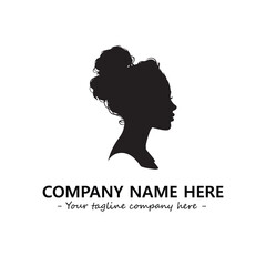 Head of queen logo company design vector illustration