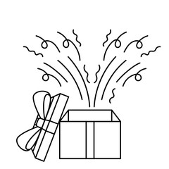 Birthday Gift Element Outline