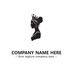 Head of queen logo company design vector illustration