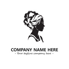 Head of queen logo company design vector illustration
