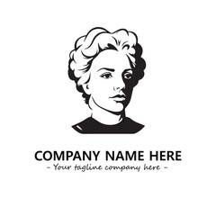 Head of queen logo company design vector illustration