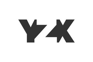 YZX logo design. Initial letter Y Z X bold font style for tech startups, consulting, corporate branding. Creative company name, headlines typography identity, trendy logotype.