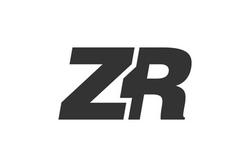 ZR Techno Editable Font Logo For Corporate Branding. Bold, Futuristic Design With Unique Typographic Ideas. Minimal Custom Type And Dynamic Letter