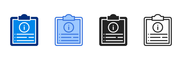 Information  Icon Set Multiple Style Vector Illustration 