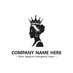 Fototapeta premium Head of queen logo company design vector illustration