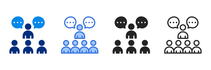 Mentoring  Icon Set Multiple Style Vector Illustration 