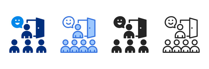 Welcome  Icon Set Multiple Style Vector Illustration 