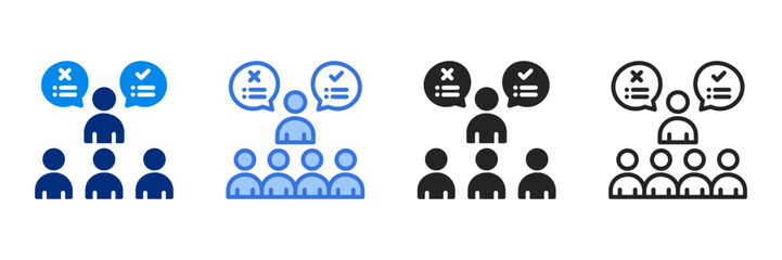 Rules  Icon Set Multiple Style Vector Illustration 