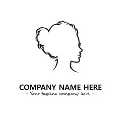 Head of queen logo company design vector illustration