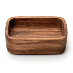 Natural Wooden Rectangular Bowl for Serving and Decoration Purpose