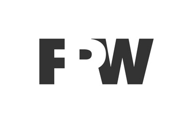 FPW logo design. Initial letter F P W bold font style for tech startups, consulting, corporate branding. Creative company name, headlines typography identity, trendy logotype.