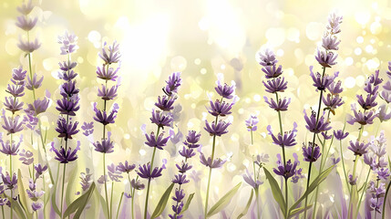 Lavender Field Under Sunlight