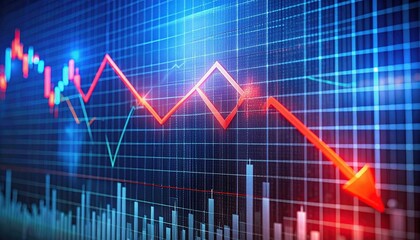 Naklejka premium stock market graph