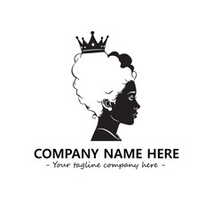 Head of queen logo company design vector illustration