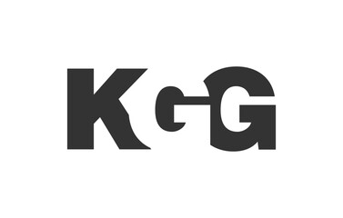 KGG logo design. Initial letter K G G bold font style for tech startups, consulting, corporate branding. Creative company name, headlines typography identity, trendy logotype.
