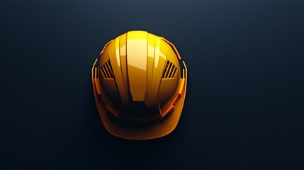 Bright yellow construction helmet on a dark background showcasing safety equipment used in various building projects