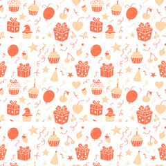 Colorful Pixelated Birthday Pattern