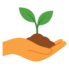Hand Holding Seedling illustration, Colorful Garden Hand Holding Seedling vector, Colorful Gardening Clipart, Gardener design sublimation
