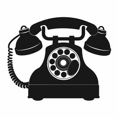 old phone isolated on white background