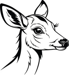 deer head silhouette  vocter design
