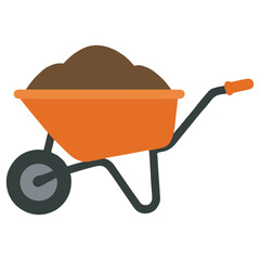 Wheelbarrow illustration, Colorful Garden Wheelbarrow vector, Colorful Gardening Clipart, Gardener design sublimation
