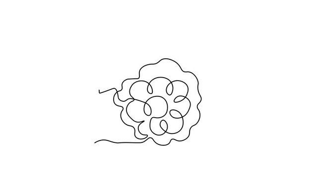 abstract berry raspberry, Self drawing animation one continuous line draw, logo
