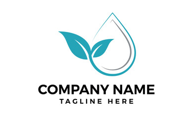 Obraz premium Eco logo made with two leaves, Modern cector design and illustration.